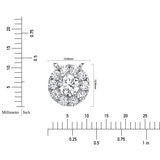 1.35ctw Round Brilliant Cut Diamond Halo Pendant, 14ct White Gold