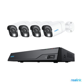 Reolink 12MP (4K+) UHD NVR PoE AI 8 x channel / 4 x Bullet Camera Kit with 2TB HDD