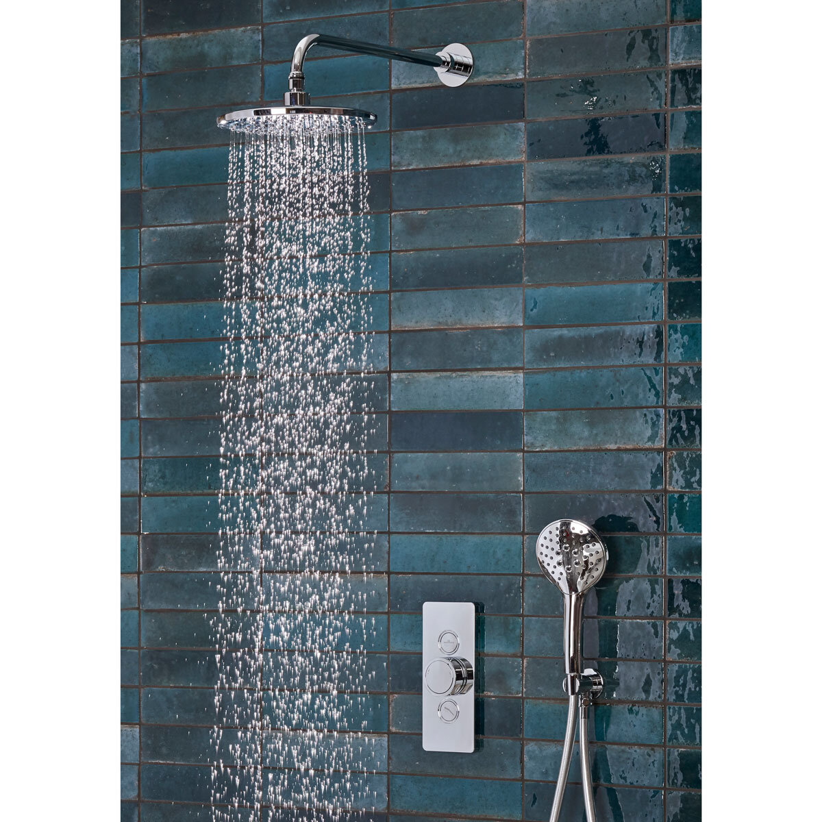 Lifestyle image of the shower in bathroom setting