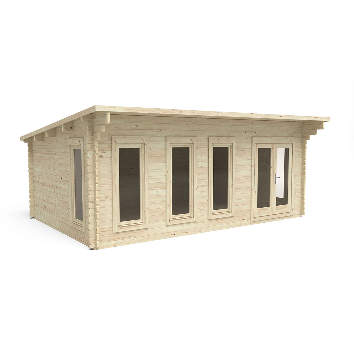 Forest Garden Harescombe 58mm Log Cabin 19ft 8" x 13ft 1" (6 x 4m)