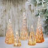 Buy Glass Trees 5 Pack Gold Lifestyle Image at Costco.co.uk