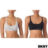 DKNY Ladies Seamless Ribbed Bralette 2 Pack