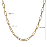 14ct Yellow Gold Paperclip Necklace