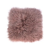 Naturally Sheepskin Mongolian Cushion in mocha close up