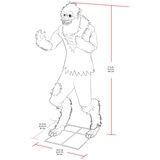 Halloween 6ft 2 Inches (1.9m) Animated Werewolf with LCD Eyes & Moving Mouth