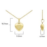 14ct Yellow Gold Heart Pendant