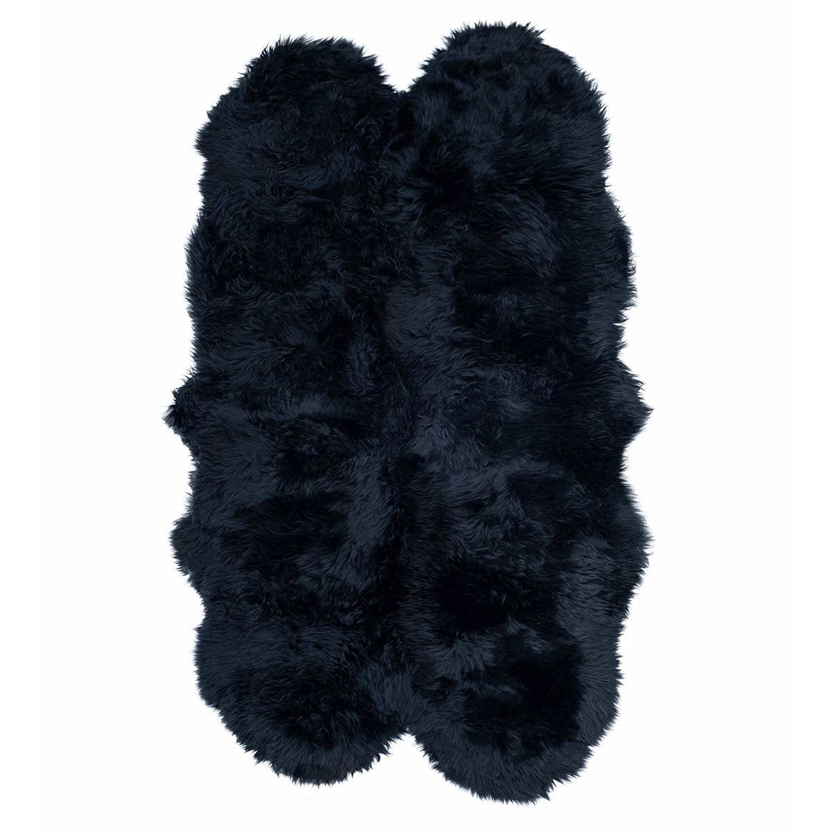 Naturally Sheepskin Quad Rug in Black close up