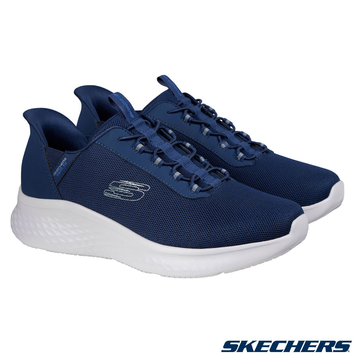 Skechers Men's Swift Fit Slip On Trainer in Navy