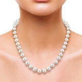 8-8.5mm Cultured Freshwater White Pearl Strand Necklace, 14ct Yellow Gold