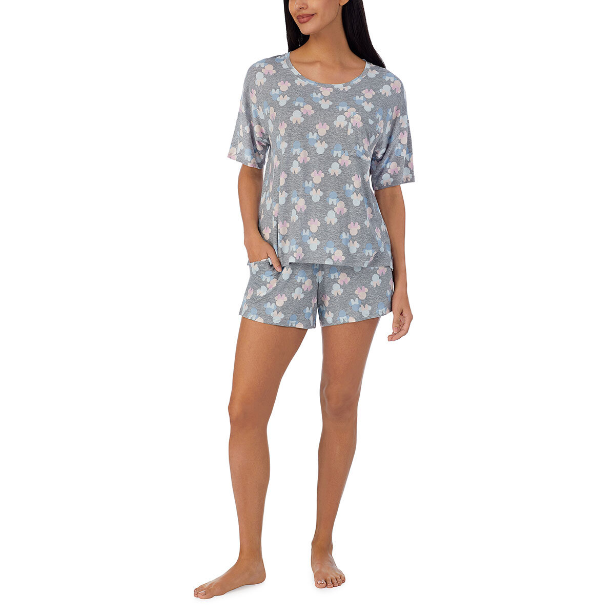 Disney Women's 2 Piece Pyjama Set in Grey | Costco UK