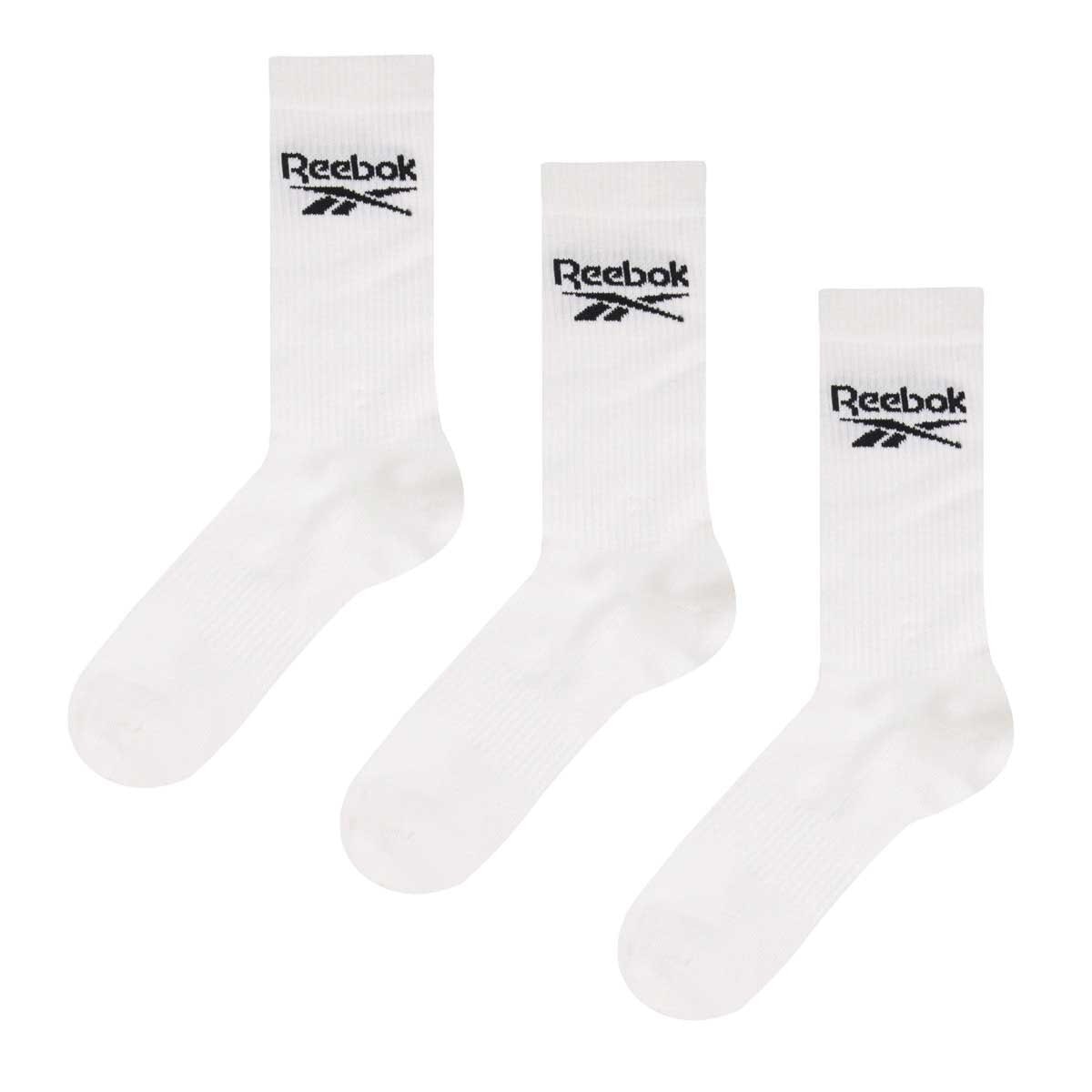 Reebok Unisex Core Crew Socks 6 Pack in White