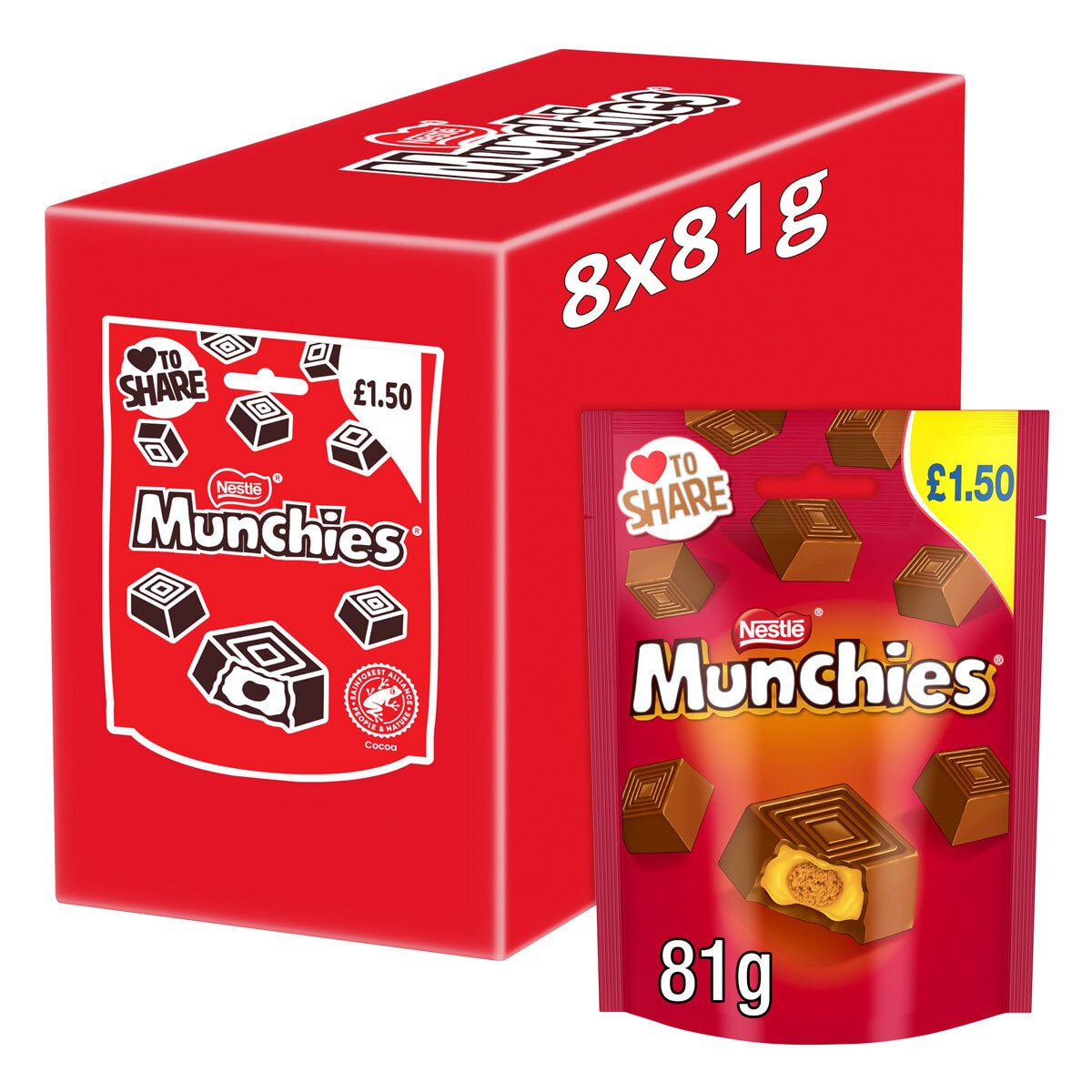 Nestle Munchies Pouch Bag, 10 x 81g