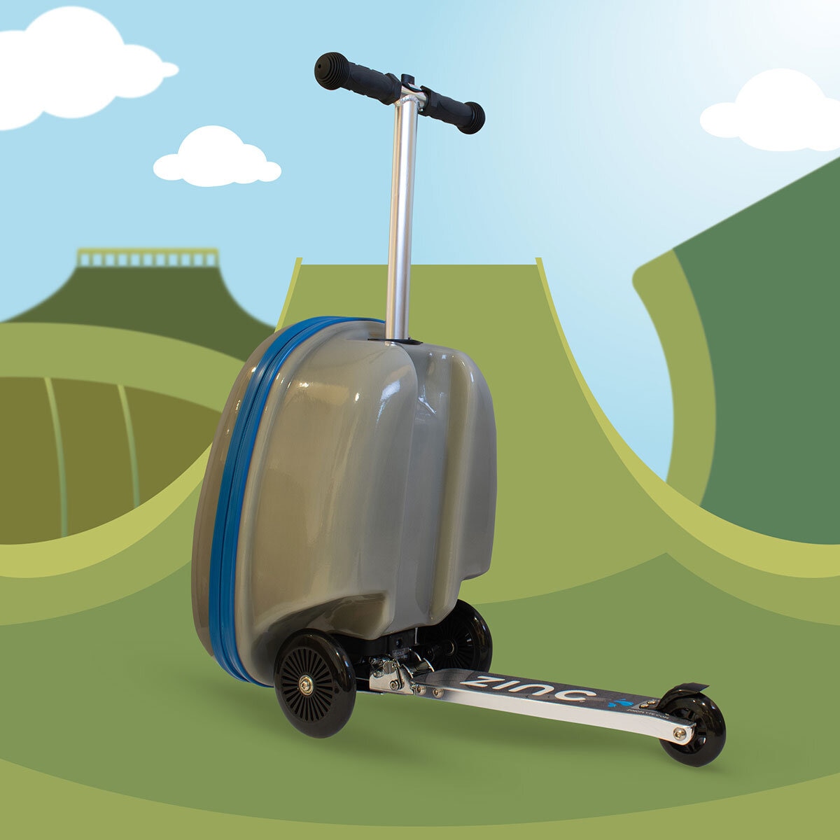 Zinc Flyte Midi 18" Scooter Suitcase, Eddie the Elephant