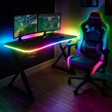 X Rocker Pulsar Max RGB Gaming Desk with LED Lights