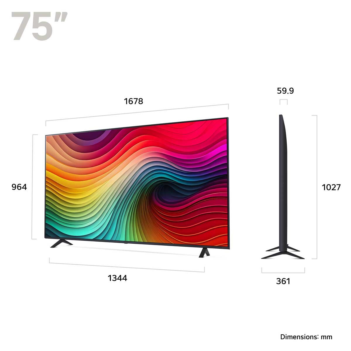 LG 75NANO82T6B 75 Inch NANO 4K Ultra HD Smart TV | Costco UK