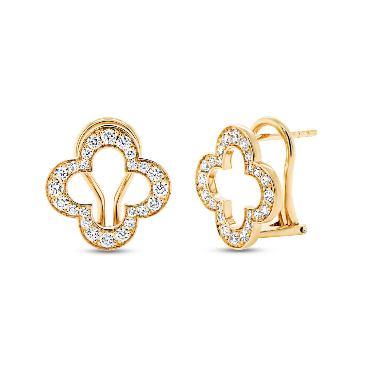 0.60ctw Round Brilliant Cut Diamond Earrings, 14ct Yellow Gold