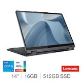 Lenovo IdeaPad Flex 5, Intel Core i5, 16GB RAM, 512GB SSD, 14 Inch Convertible 2 in 1 Laptop, 82R700NQUK