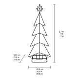 7ft (2.1m) String Lighted Tree with 2000 Warm White LED Lights