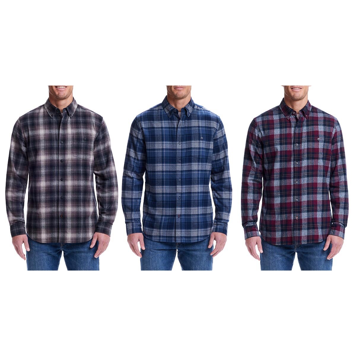 Weatherproof Vintage Men's Long Sleeve Flannel Shirt