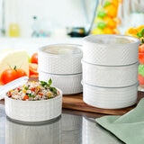 Bowls with lids 6 pk WHITE