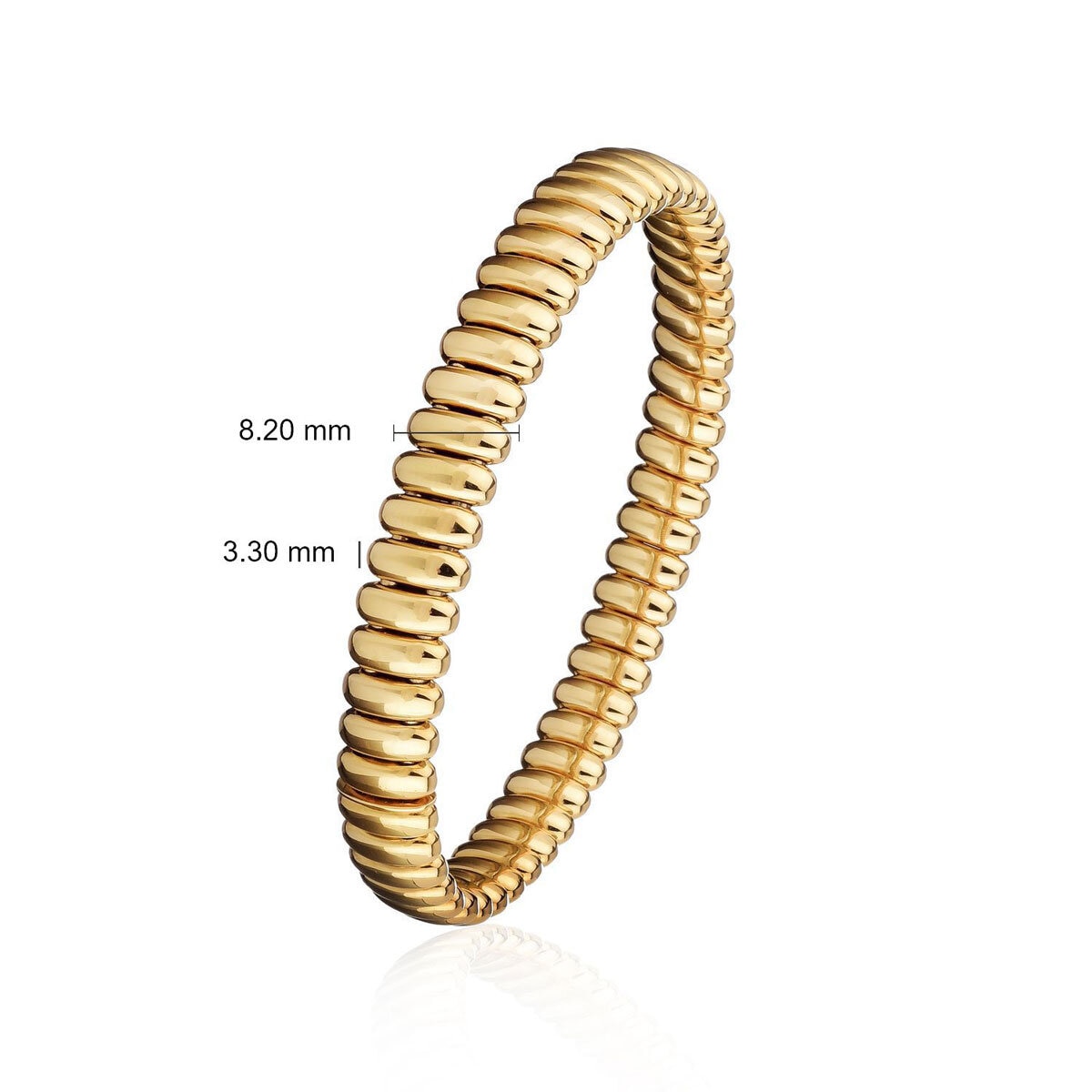 14ct Yellow Gold Caterpillar Bracelet