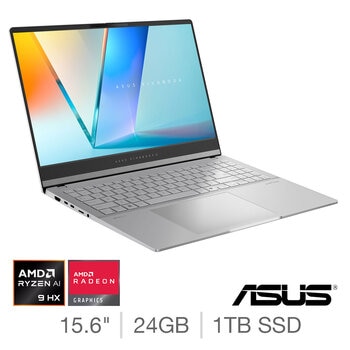 ASUS Vivobook, AMD Ryzen AI 9, 24GB RAM, 1TB SSD, 15.6 Inch OLED Laptop, M5506WA-MA022W