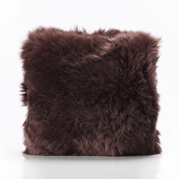 Bowron Double Sided Sheepskin Cushion, 35 x 35cm in Brown