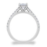 0.74ctw Priness & Round Brilliant Cut Diamond Ring , Platinum