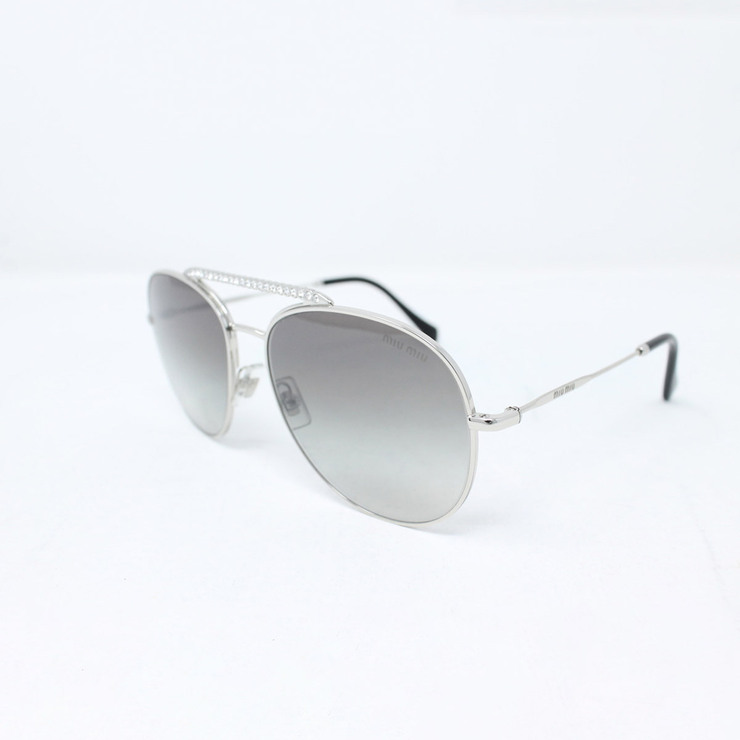 Miu Miu Silver Sunglasses with Grey Lenses, 53VS 1BC-500 | Costco UK