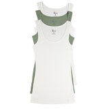 Jezebel Ladies Ribbed Vest 3 Pack