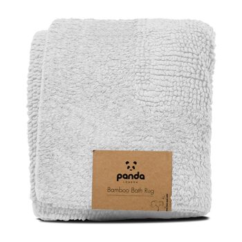 Panda Bamboo Bath Rug in Pure White