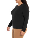 Three Dots Ladies Crew Top 2 Pack in Black