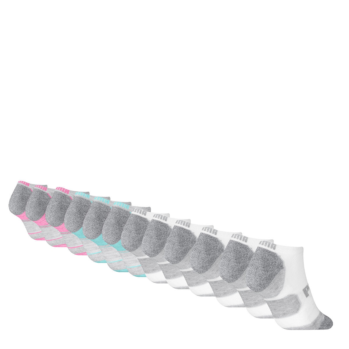 Puma Ladies Repreve Sock 12 Pack in White