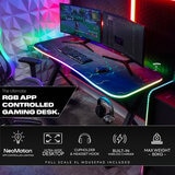 X Rocker Pulsar Max RGB Gaming Desk with LED Lights