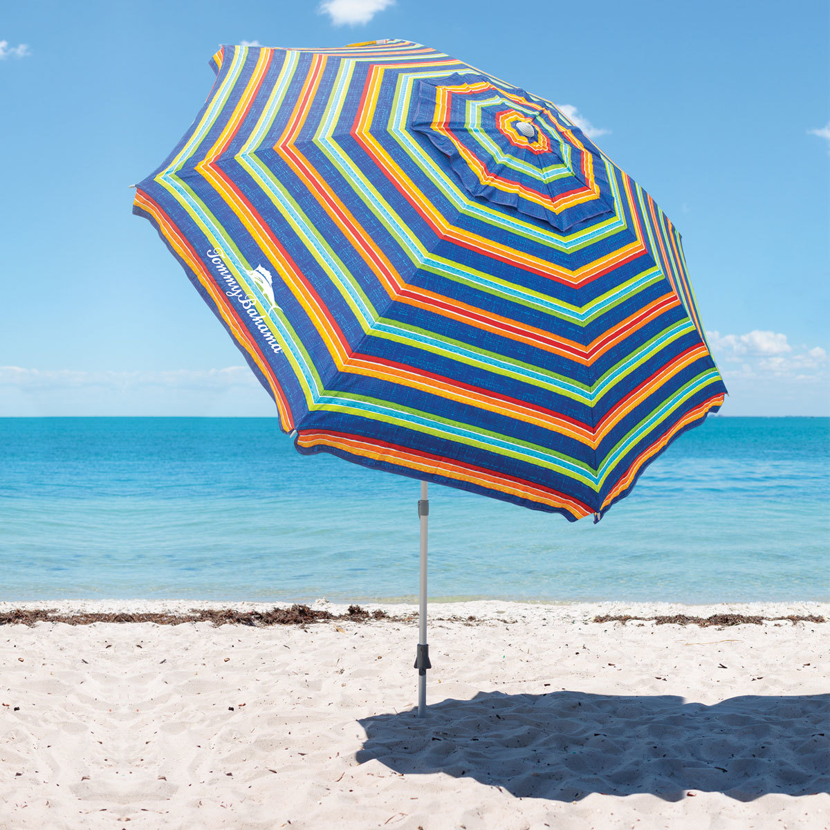 Tommy Bahama Beach Umbrella in Stripes Costco UK