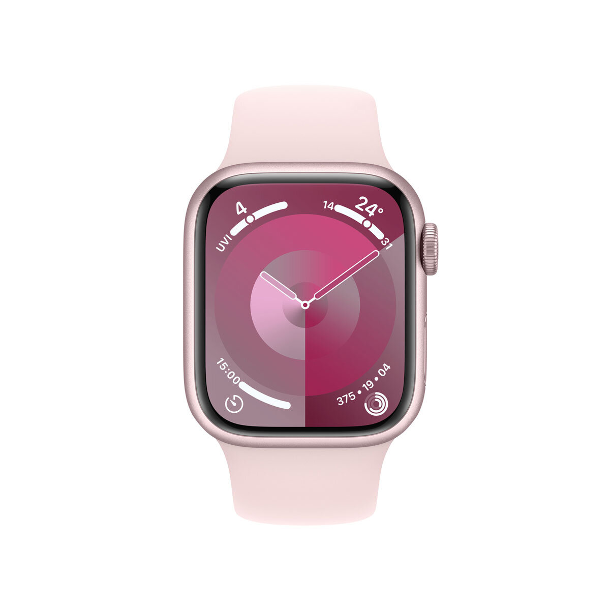 Buy Apple Watch Series 9 GPS, 41mm Pink Aluminium Case with Light Pink Sport Band - S/M, MR933QA/A