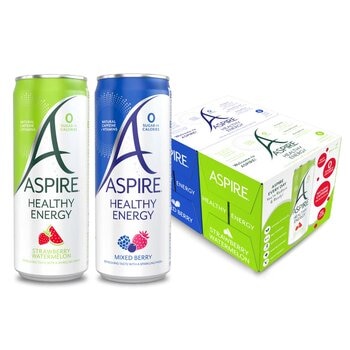 Aspire Strawberry & Watermelon & Mixed Berry, 12 x 330ml