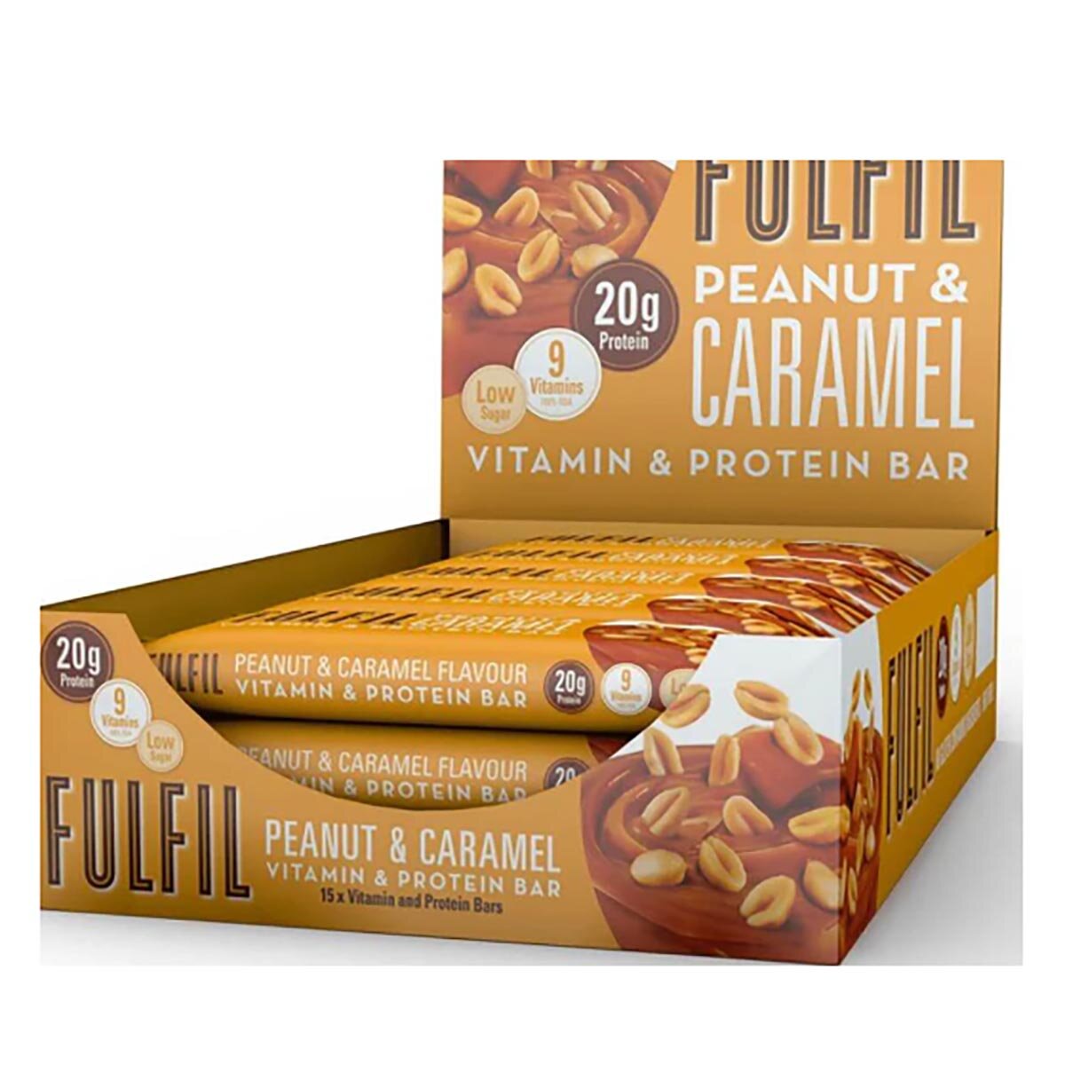 Fulfil Chocolate Peanut & Caramel Bars, 15 x 55g