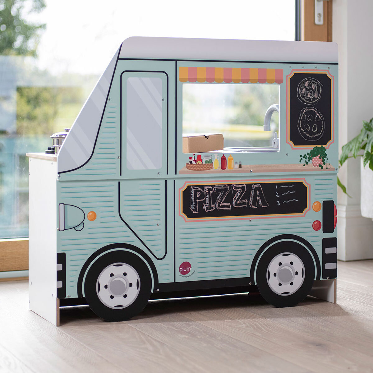 Plum 2-in-1 Wooden Street Food Truck & Kitchen With Driving Cab