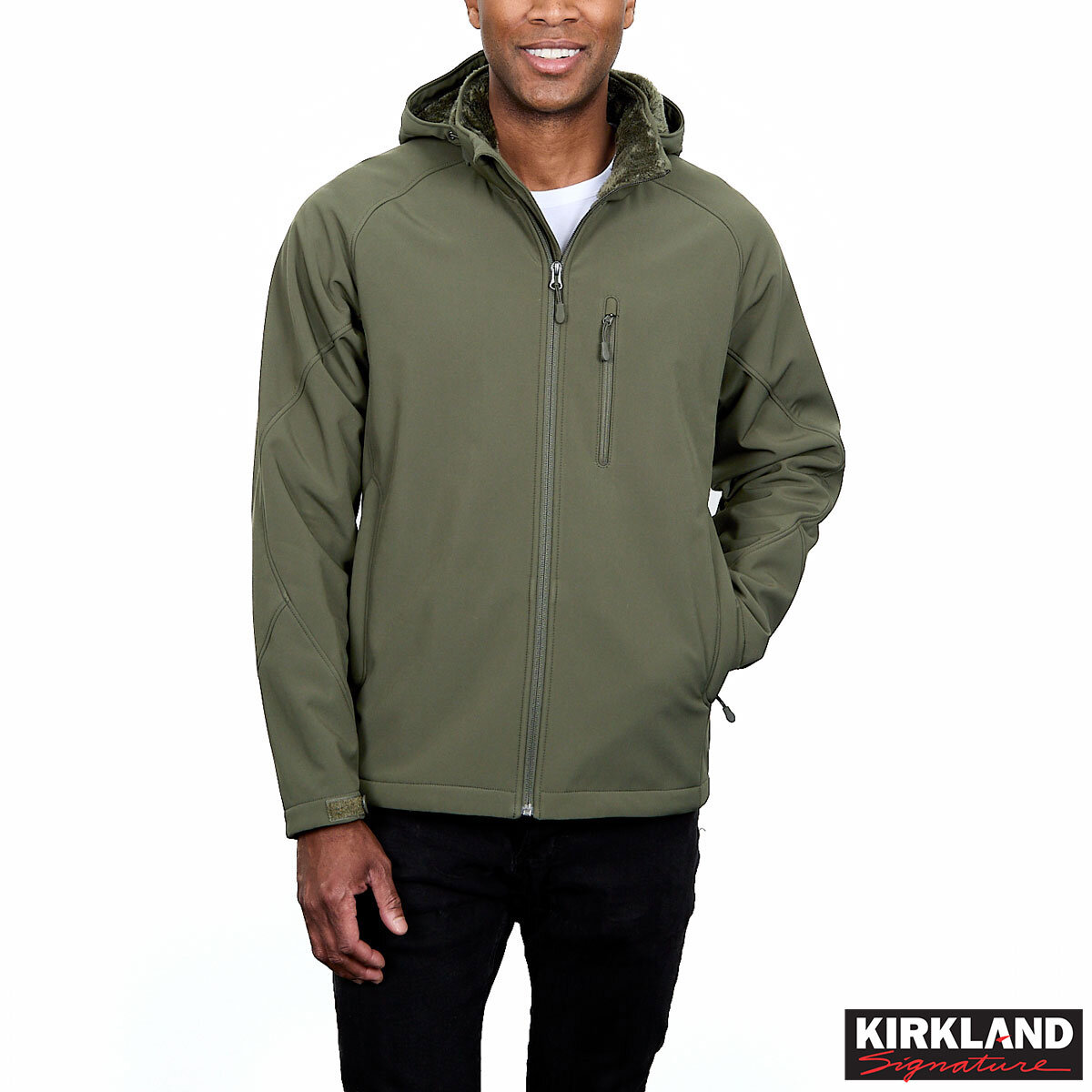 Kirkland Signature Men s Softshell Jacket in Olive Extra