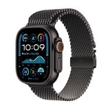 Apple Watch Ultra 2 GPS + Cellular, 49mm Titanium Case with Black Titanium Milanese - Medium, MX5U3QA/A