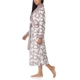 DKNY Shawl Collar Long Plush Robe in Mauve