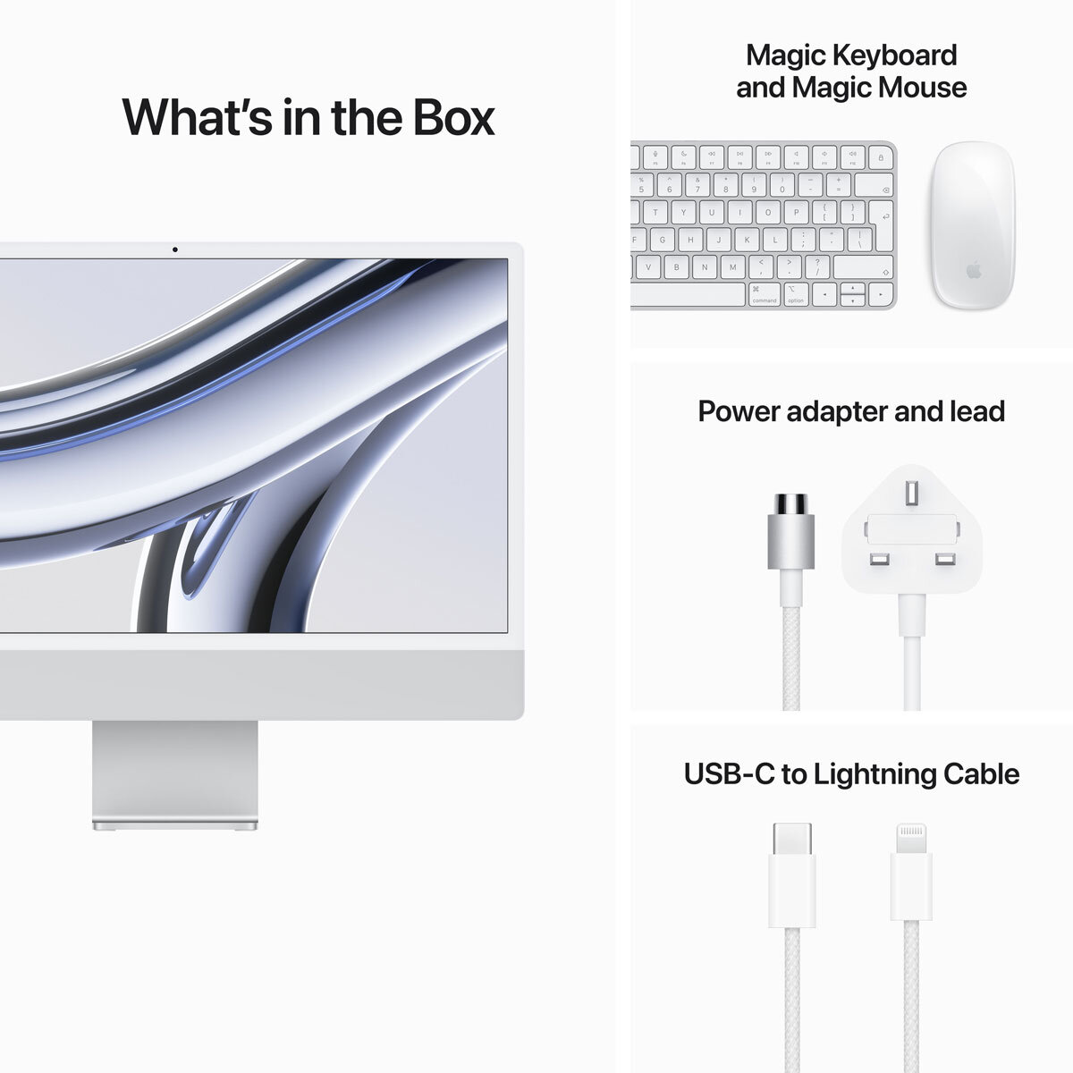 Buy Apple iMac 2023, M3, 8GB RAM, 256GB SSD, 24 Inch 8C GPU, in Silver at costco.co.uk