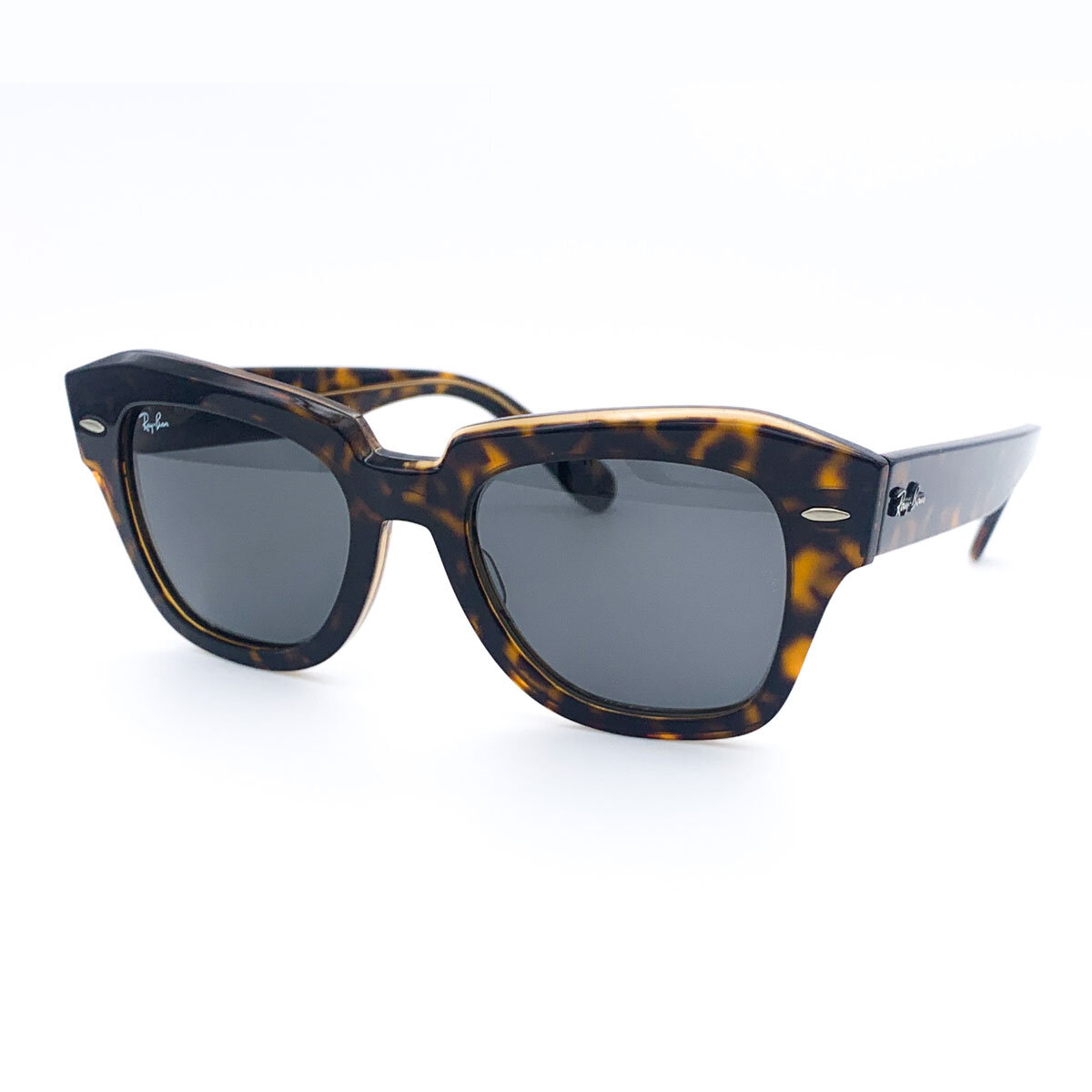 Ray-Ban State Street Tortoise Shell Sunglasses With Grey ...
