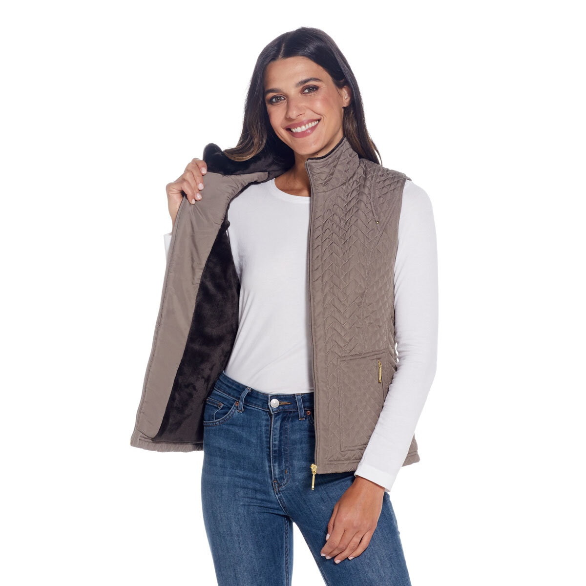 Weatherproof Ladies Quilted Plush Lined Vest