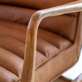 Gallery Datsun Brown Leather Armchair