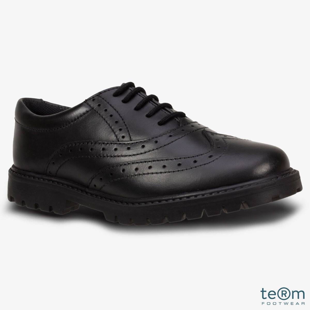 TeⓇm Sophia Girl's Leather Brogue School Shoes