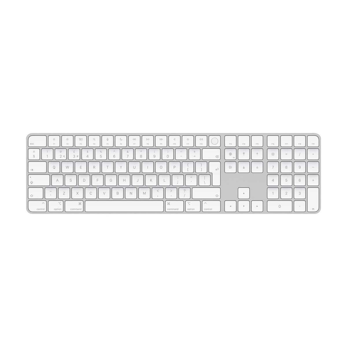 Apple Magic Keyboard with Touch ID and Numeric Keypad, White MXK73B/A Apple Magic Keyboard with Touch ID and Numeric Keypad, White MXK73B/A