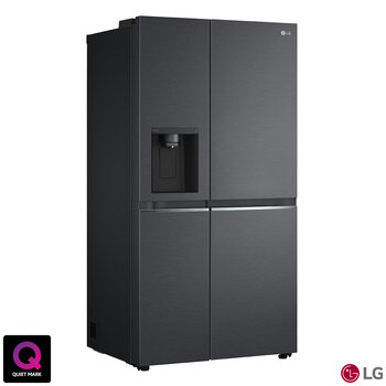 LG GSLV71MCTD Side by Side Fridge Freezer, D Rated in Matte Black