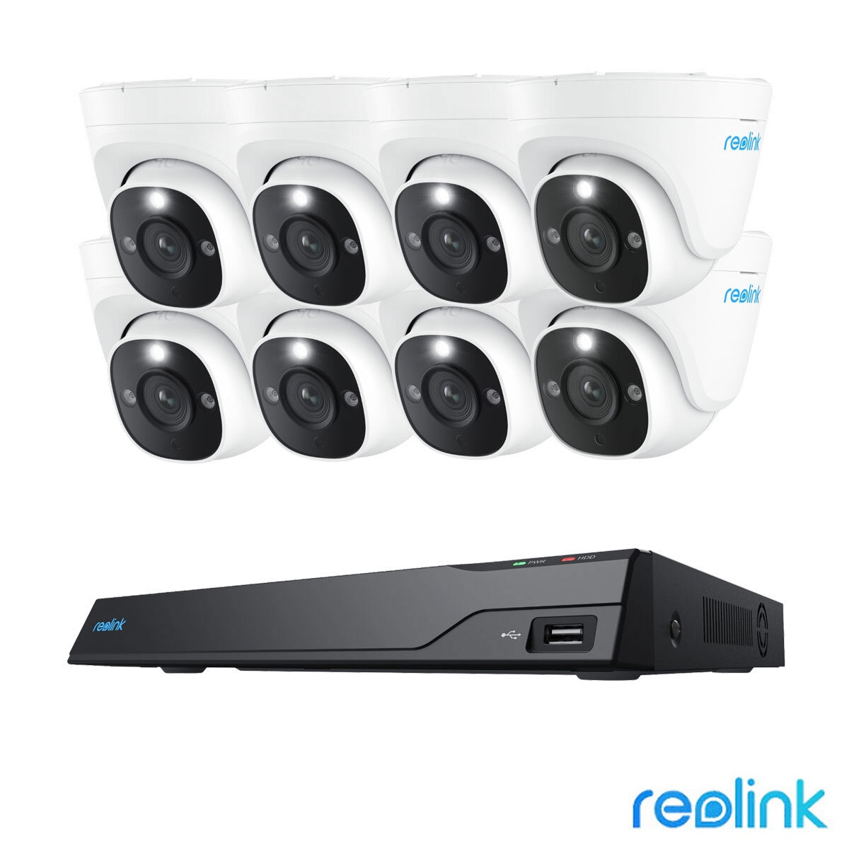 Reolink 12MP (4K+) UHD NVR PoE AI 16 x channel / 8 x Dome camera kit. 4TB at costco.co.uk